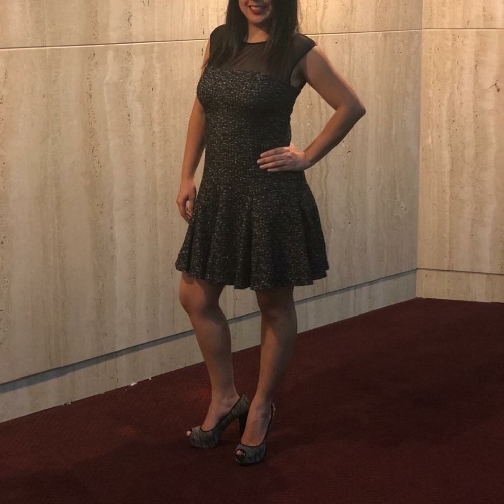 🌟🖤Maggy London laced black flare midi-dress🖤🌟